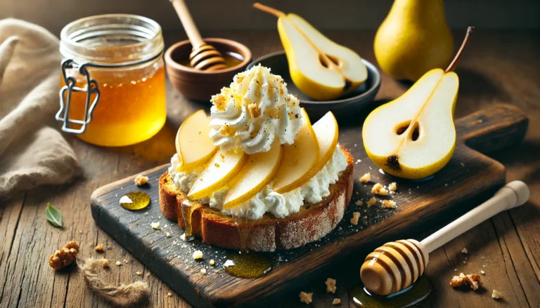 Honey Whipped Ricotta Pear Toast: A Delightful Gourmet Breakfast Idea