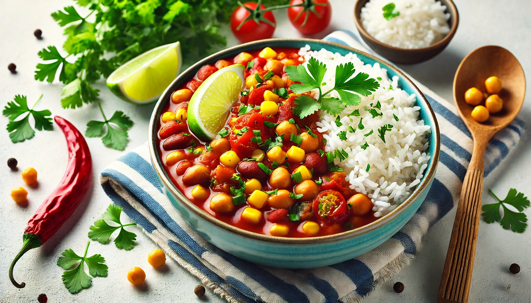 Vegan Chickpea Chili and Rice