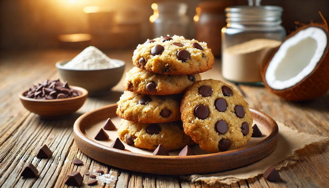 Coconut Flour Chocolate Chip Cookies