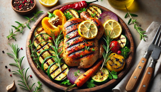 Grilled Lemon Herb Chicken with Roasted Veggies: A Delicious and Nutritious Feast