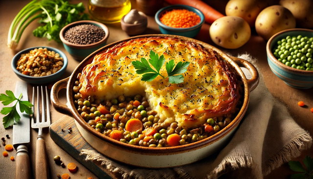 Delicious Lentil and Vegetable Shepherd’s Pie Recipe | Hearty & Healthy Comfort Food