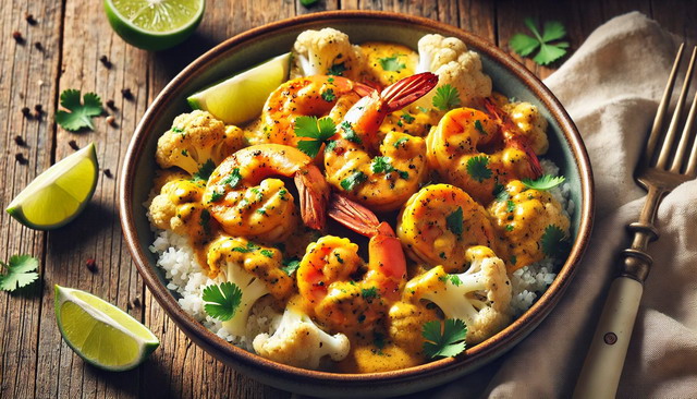 Coconut Curry Shrimp with Cauliflower Rice: A Delicious and Healthy Choice