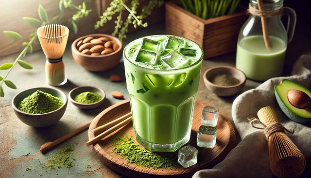 Paleo Iced Matcha Latte