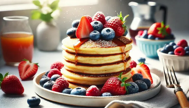 Coconut Flour Pancakes with Fresh Berries: A Deliciously Healthy Breakfast