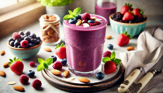 Berry Almond Smoothie: A Delicious and Nutritious Drink for All Ages