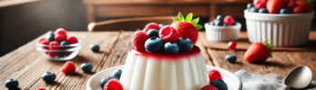 Coconut Milk Panna Cotta with Berries