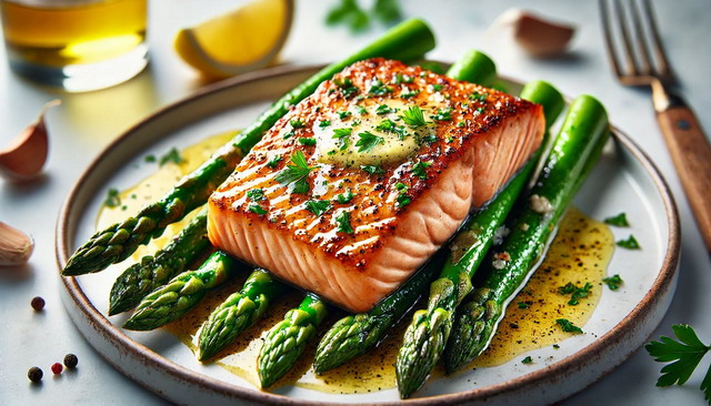 Garlic Butter Salmon with Asparagus: A Perfect Weeknight Dinner