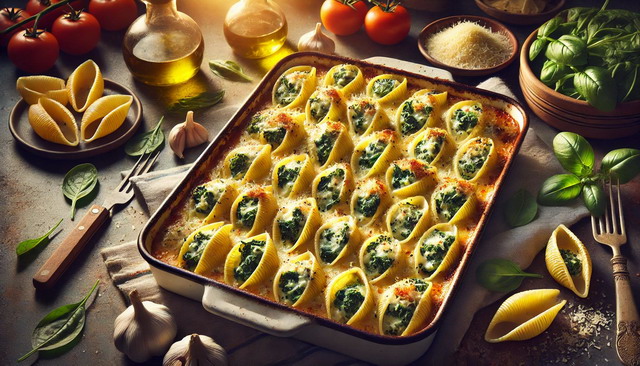 Delicious Spinach and Ricotta Stuffed Shells Recipe