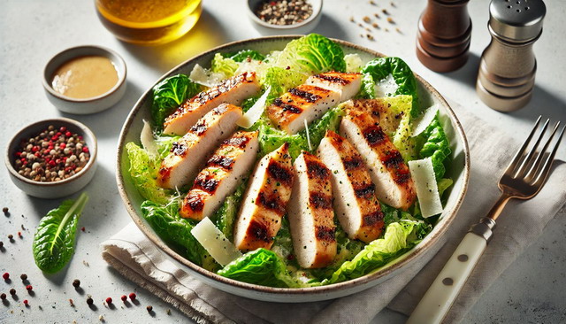 Grilled Chicken Caesar Salad (No Croutons) – Healthy & Delicious Keto-Friendly Recipe