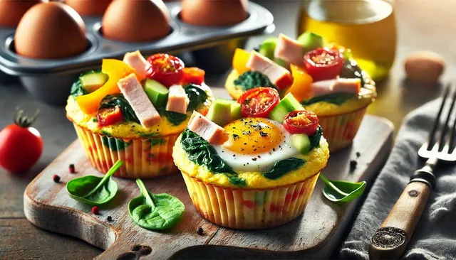 Healthy Egg Muffins with Veggies and Turkey – Perfect for On-the-Go Breakfast