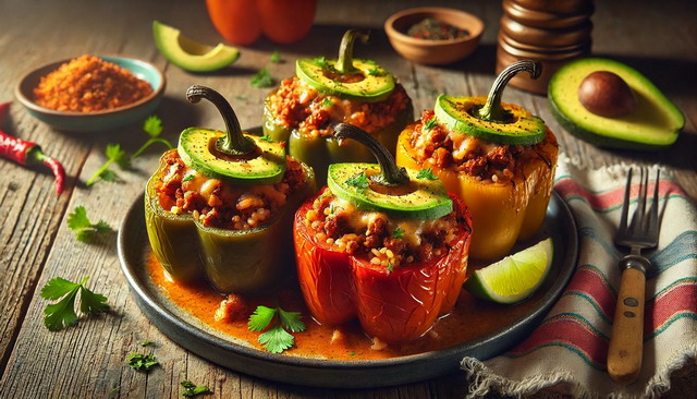 Stuffed Bell Peppers with Ground Beef and Avocado: A Delicious and Nutritious Meal