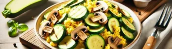 Zucchini and Mushroom Scramble