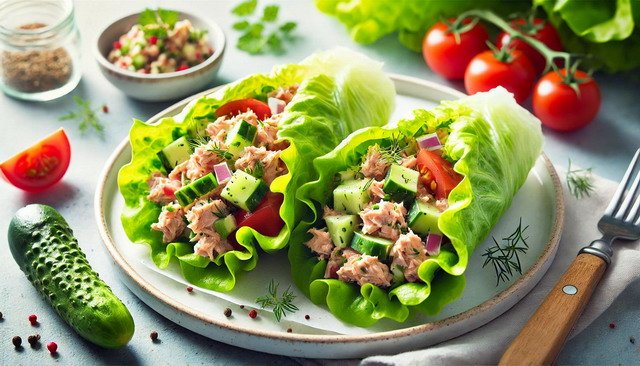 Tuna Salad Lettuce Wraps