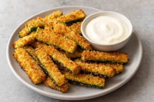 Almond Parmesan Zucchini Fries Grain Free